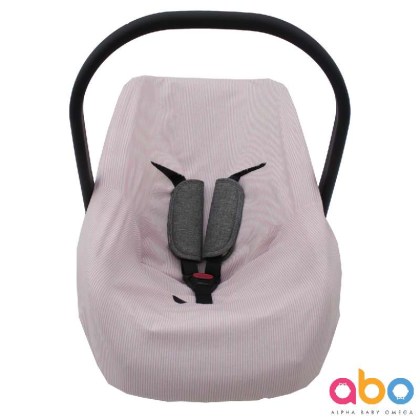  Κάλυμμα καθίσματος αυτοκινήτου/καροτσιού ροζ ριγέ ABO