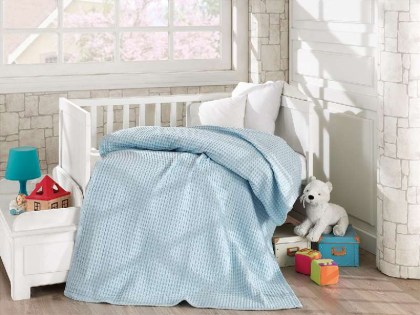 Κουβέρτα πικέ σε 4 χρώματα Art 5116 120x160 Γαλάζιο Beauty Home 