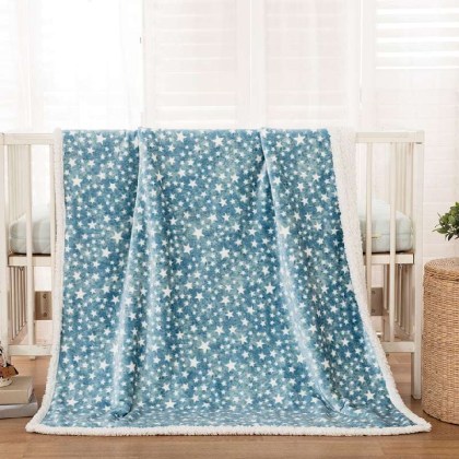 Κουβέρτα βρεφική 110x140 σε 3 χρώματα Art 5136 110x140 Γαλάζιο Beauty Home 