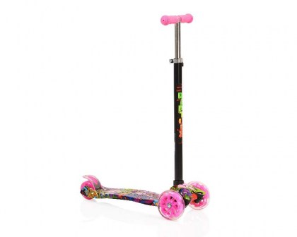 Moni Παιδικό Πατίνι Scooter Rapture με Φωτιζόμενες Ρόδες Pink  3800146255442