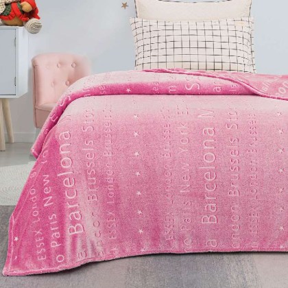 Παιδική Κουβέρτα μονή φωσφορίζουσα Art 6134 160x220 Ροζ  Beauty Home