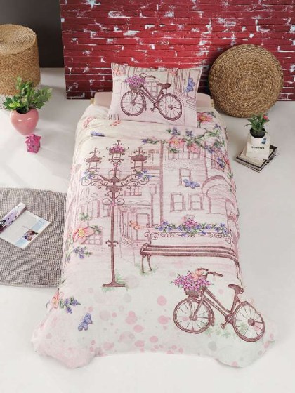 Παιδικό Σετ πάπλωμα μονό Romantic Art 6107 160x240 Ροζ,Εμπριμέ  Beauty Home